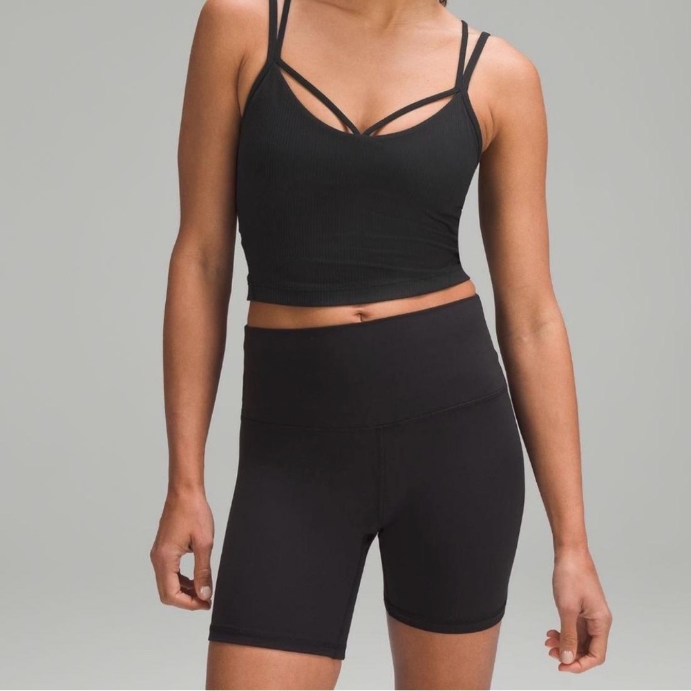 Black Strappy Crop Top and Shorts Set